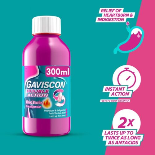Gaviscon Double Action Liquid Mixed Berries - 300ml - Image 2